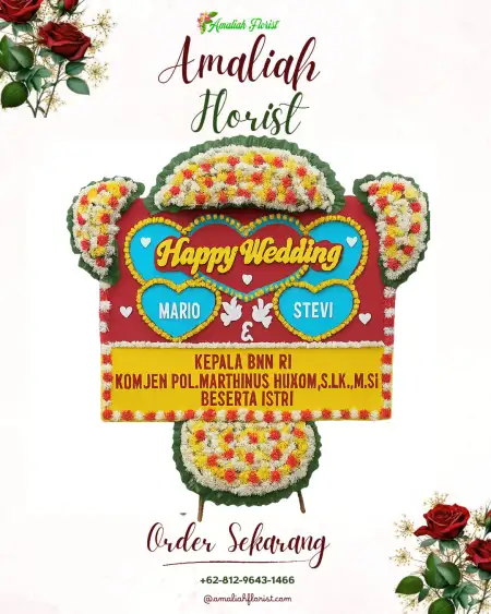 Papan Bunga Pernikahan Rian Rayo
